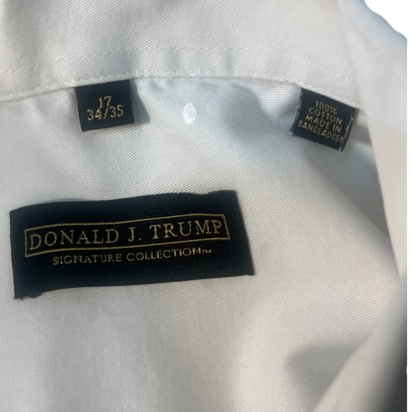 Donald J Trump Signature Collection White Button Down Shirt. - Picture 3 of 3